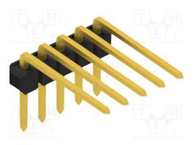 Connector: pin strips; pin header; male; PIN: 5; 2.54mm; THT; 1x5
