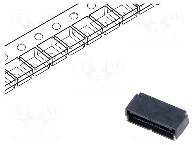 Connector: wire-board; KW30; horizontal; SMT; PIN: 10; male; socket