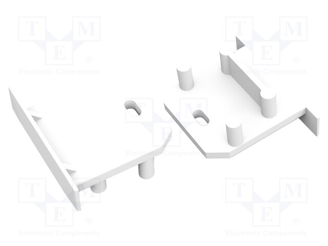 Cap for LED profiles; white; ABS; Application: DEEP10