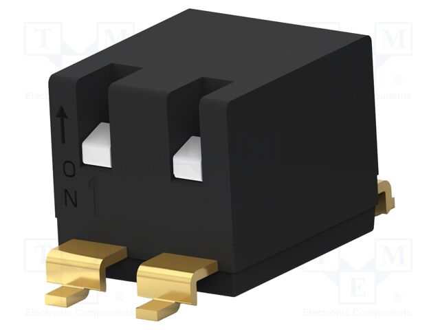 Switch: DIP-SWITCH; Poles number: 2; OFF-ON; 0.025A/24VDC; Pos: 2