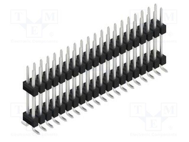 Connector: pin strips; pin header; male; PIN: 40; 2.54mm; SMT; 2x20