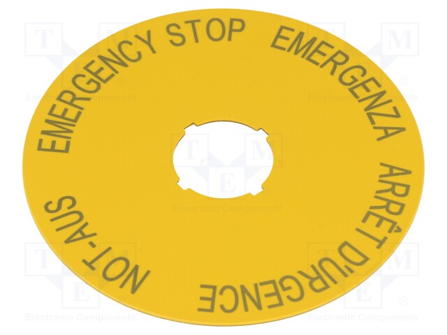Description label; 90mm; Application: for emergency button