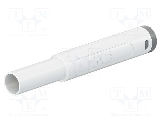 Connector: 4mm banana; plug; 32A; 1kV; white; insulated; 2.5mm2
