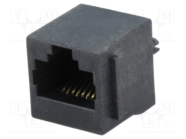 Socket; RJ45; PIN: 8; Cat: 5; Layout: 8p8c; THT; straight