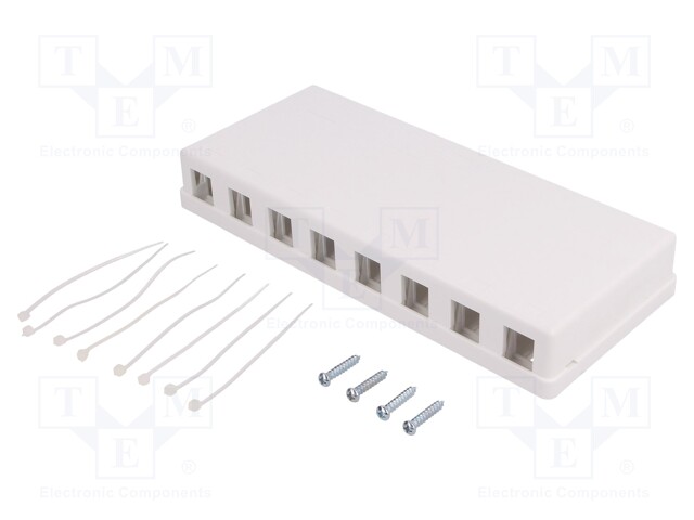 Socket; RJ45 housing; unshielded,Keystone; Colour: white; female