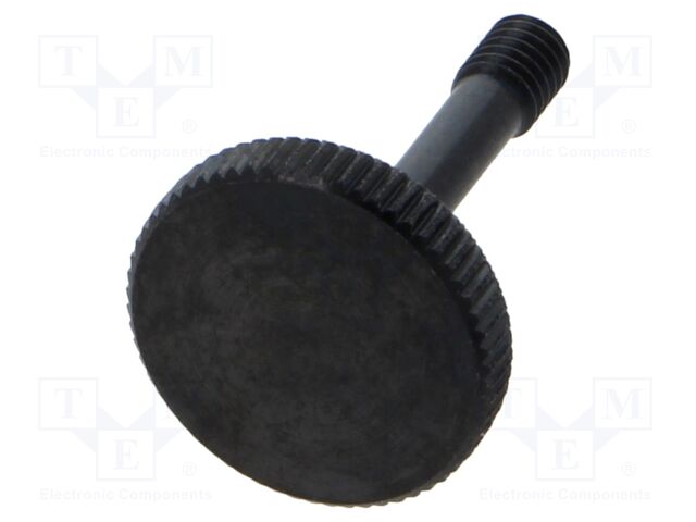 Knob; Ø: 16mm; Ext.thread: M4; 5mm; H: 19mm; steel; GN 653.2