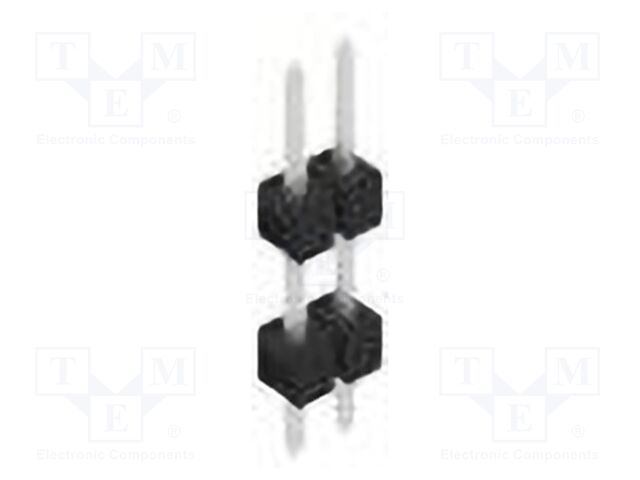 Connector: pin strips; pin header; male; PIN: 2; 2.54mm; THT; 1x2