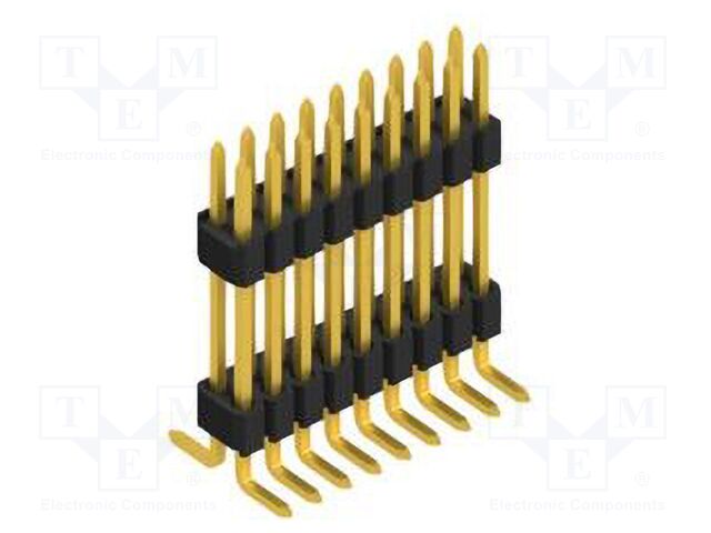 Connector: pin strips; pin header; male; PIN: 18; 1.27mm; SMT; 2x9