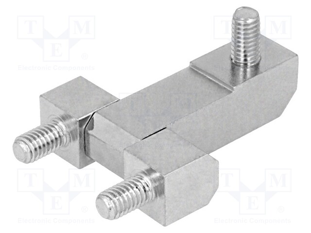Hinge; Width: 45mm; zinc-plated steel; H: 37mm; Ext.thread: M6