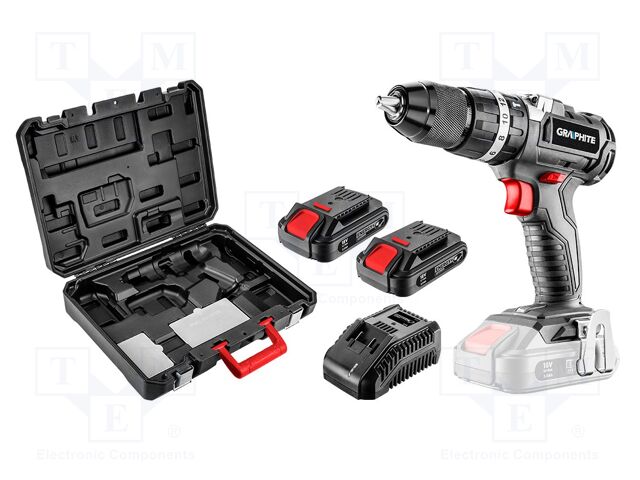 Drill/driver; battery; percussion drilling,screwdriving; 2÷13mm