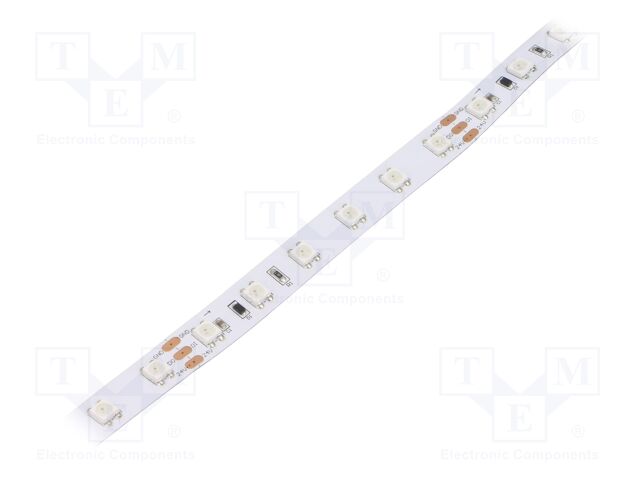 Programmable LED tape; RGB; 5050; 24V; LED/m: 60; 12mm; white PCB