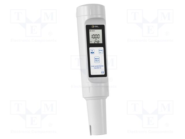 Meter: water conductivity; LCD 1"; Temp: 0÷60°C; Accur: ±0.8°C