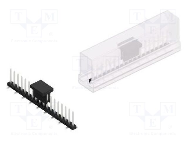 Connector: pin strips; pin header; male; PIN: 18; 2mm; SMT; 1x18