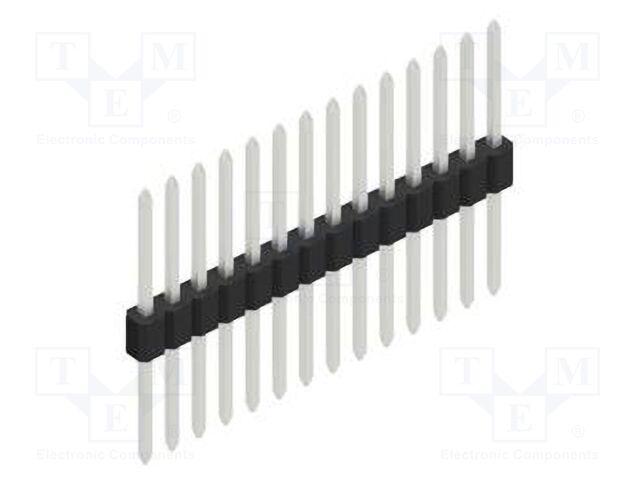 Connector: pin strips; pin header; male; PIN: 14; 1.27mm; THT; 1x14