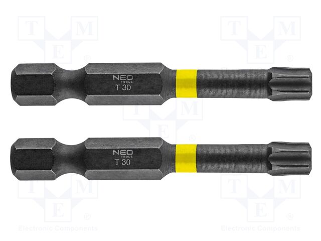 Screwdriver bit; Torx®; TX30; 1/4"; Overall len: 50mm; 2pcs; impact