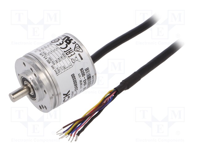 Encoder: incremental; Usup: 4.5÷5.5VDC; 500imp/revol; shaft 6mm