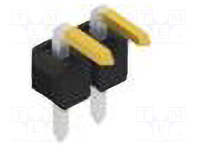 Connector: pin strips; pin header; male; PIN: 2; 2.54mm; THT; 1x2