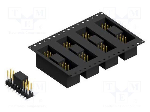 Connector: pin strips; pin header; male; PIN: 18; 2.54mm; SMT; 2x9