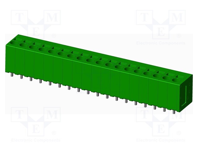 Connector: PCB terminal block; terminal; angled; Plating: tinned