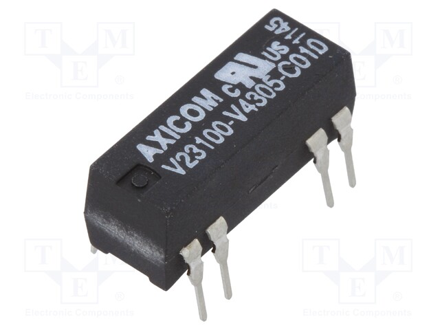Relay: reed; SPDT; Ucoil: 5VDC; 1.2A; max.175VDC; 3W; Rcoil: 200Ω