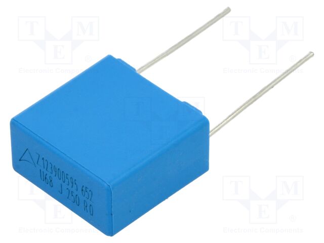 Capacitor: polypropylene; MKP; 680nF; 9x17.5x18mm; THT; ±5%; 15mm