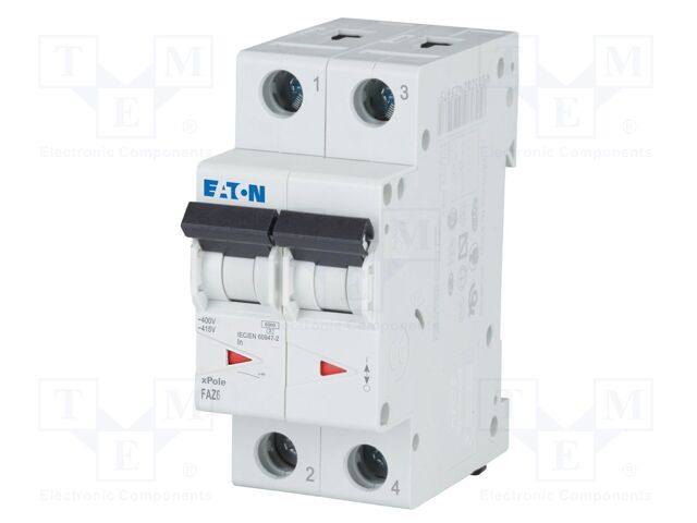 Circuit breaker; 230/400VAC; Inom: 40A; Poles: 2; Charact: K; 6kA
