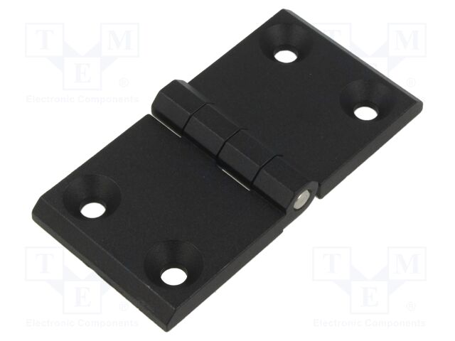 Hinge; Width: 120mm; zinc and aluminium alloy; black; H: 60mm