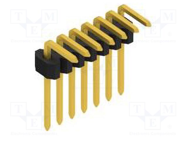 Connector: pin strips; pin header; male; PIN: 7; 1.27mm; THT; 1x7