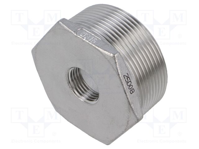 Male-female,reductive; max.10.5bar; 1.4408 stainless steel