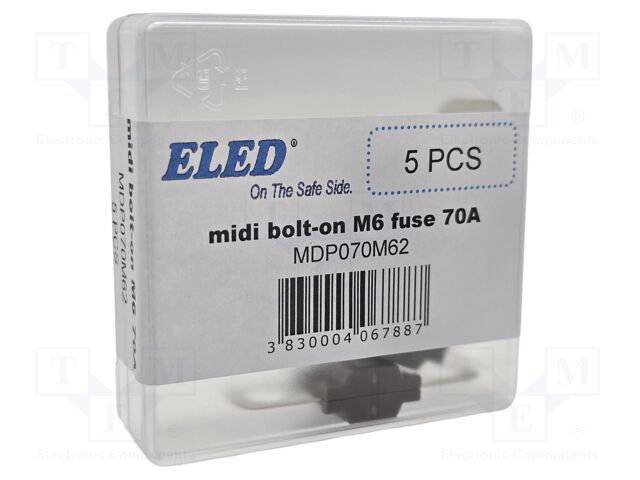 Fuse: fuse; 70A; 58VDC; automotive; 41mm; M6 screw; 41x12x8.24mm