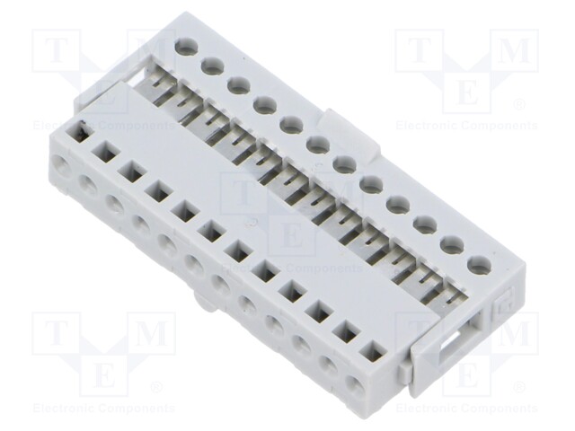 Plug; IDC; female; PIN: 12; IDC; THT; 2.54mm; tinned; Layout: 1x12