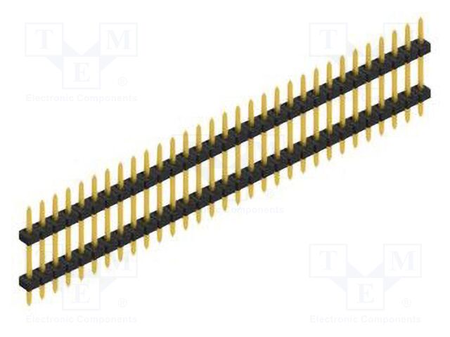 Connector: pin strips; pin header; male; PIN: 31; 2mm; THT; 1x31