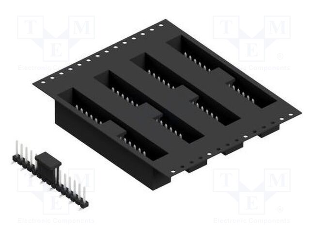 Connector: pin strips; pin header; male; PIN: 15; 2.54mm; SMT; 1x15