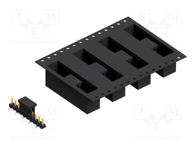 Connector: pin strips; pin header; male; PIN: 10; 2.54mm; SMT; 1x10