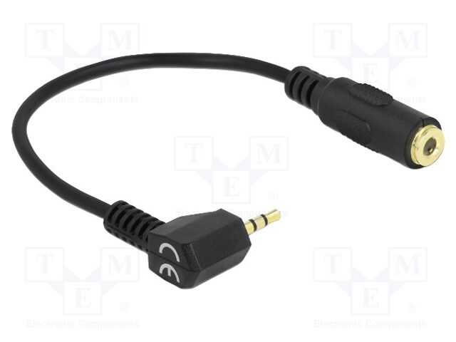 Cable; Jack 2.5mm 3pin angled plug,Jack 3.5mm 4pin socket