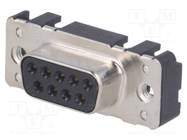 D-Sub; PIN: 9; socket; female; Locking: screws; straight; THT