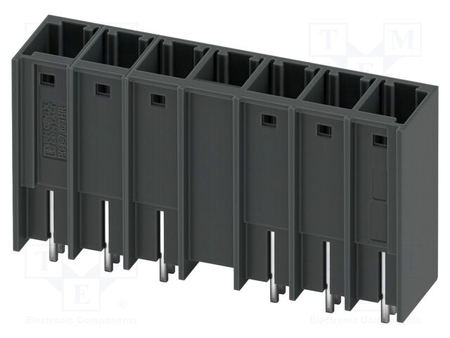 PCB headers, nominal cross section: 6 mm?, color: black, nom