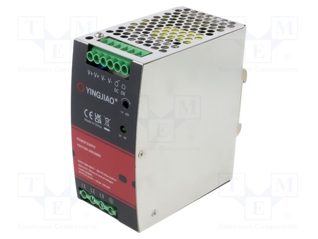 Power supply: switching; for DIN rail; 240W; 24VDC; 10A; OUT: 1