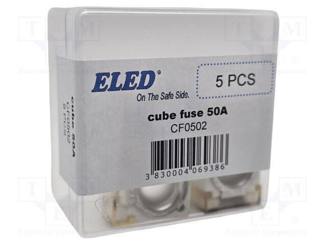 Fuse: fuse; 50A; 58VDC; ceramic,automotive; 20x23.5x11.8mm