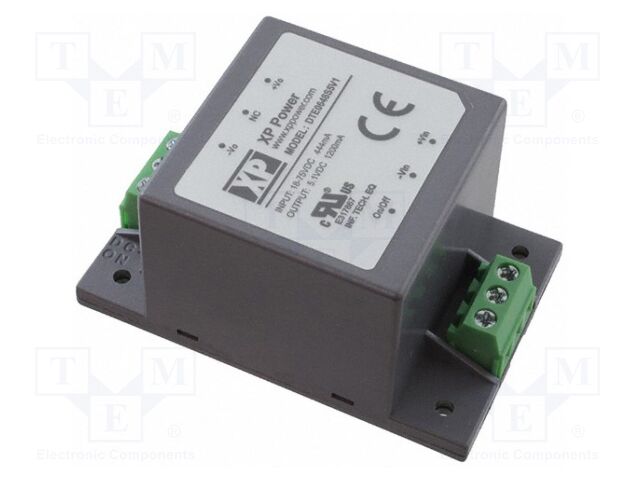 DC/DC Converter, ITE, 1 Output, 6 W, 5.1 V, 1.2 A