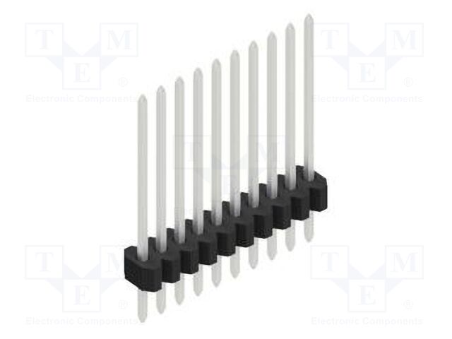 Connector: pin strips; pin header; male; PIN: 10; 1.27mm; THT; 1x10
