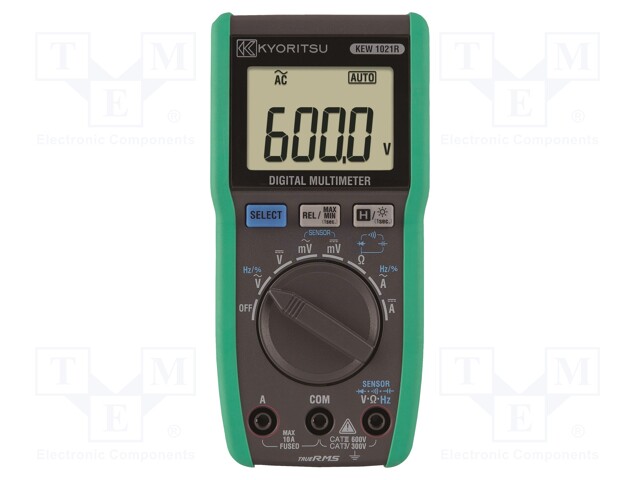 Digital multimeter; LCD (6000),with a backlit; I DC: 6A,10A