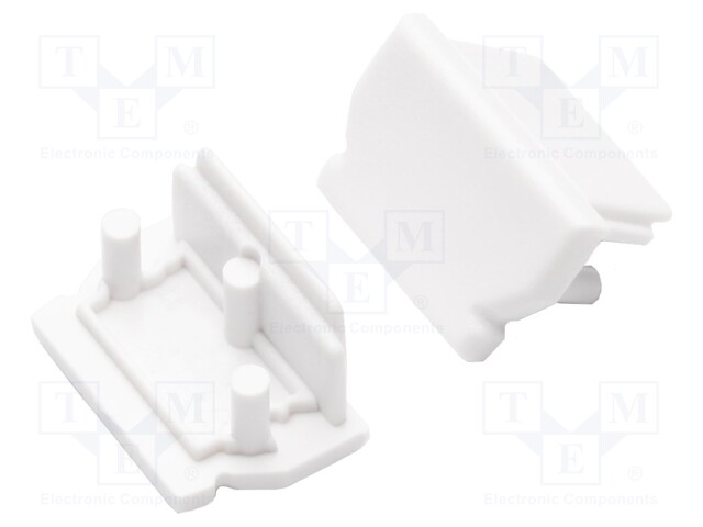 Cap for LED profiles; white; ABS; Application: UNI12; V: GEN2