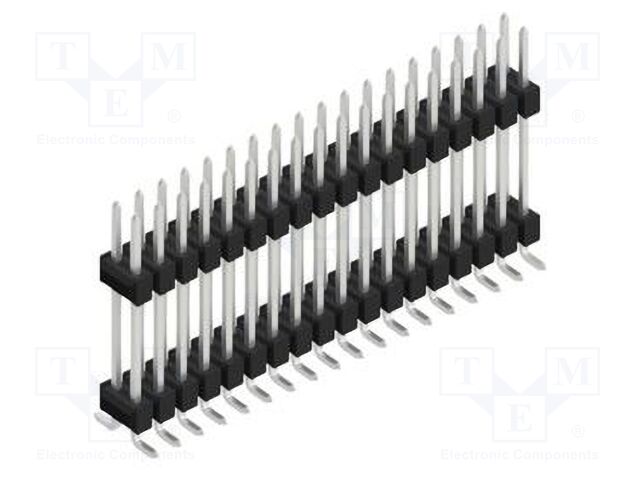 Connector: pin strips; pin header; male; PIN: 36; 2.54mm; SMT; 2x18