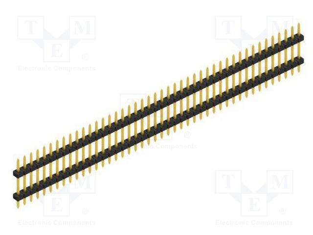 Connector: pin strips; pin header; male; PIN: 44; 2mm; THT; 1x44