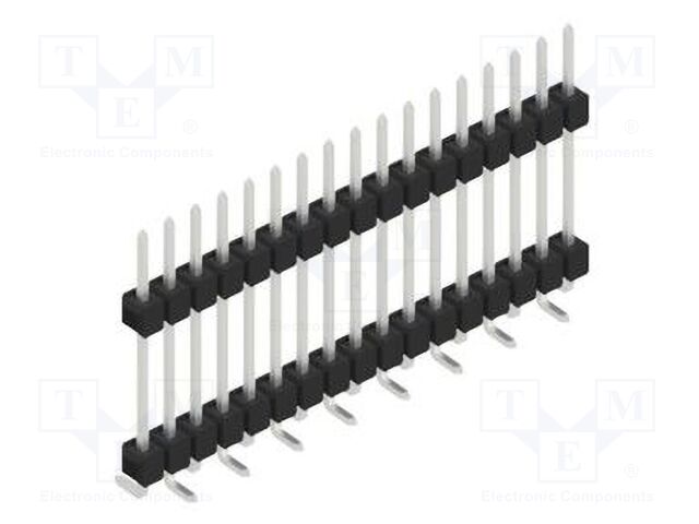 Connector: pin strips; pin header; male; PIN: 17; 2.54mm; SMT; 1x17