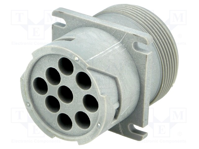 Connector: wire-wire; AHD; socket; male; PIN: 9; Locking: bayonet