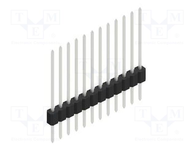 Connector: pin strips; pin header; male; PIN: 12; 1.27mm; THT; 1x12