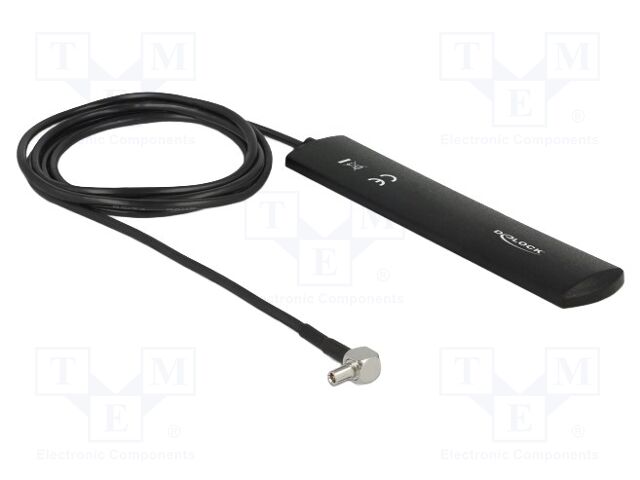 Antenna; Bluetooth,GSM,LTE,UMTS,inner,WiFi; black; TS9; glued