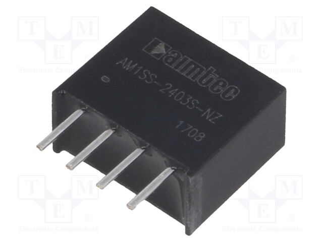 Converter: DC/DC; 1W; Uin: 21.6÷26.4V; 3.3VDC; Iout: 303mA; SIP4